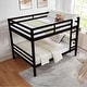 preview thumbnail 14 of 40, Full over Full Wooden Bunk Bed, High Guardrail,Ladder, No Box Spring