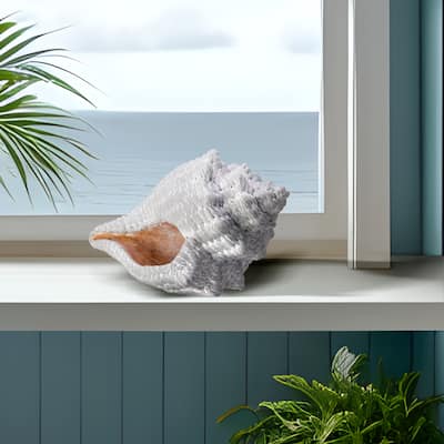 Resin 'Fabric Weave' Conch Shell 8.25" - 7.87