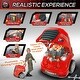 preview thumbnail 6 of 9, Kids Truck Engine Toy Repair Workshop Set with 61 Pieces, Simulated Sounds, Lights, and DIY Stickers for Ages 3-5 - Red