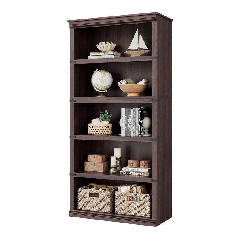 Standing Bookcase with 5 Tier Storage Open Shelves