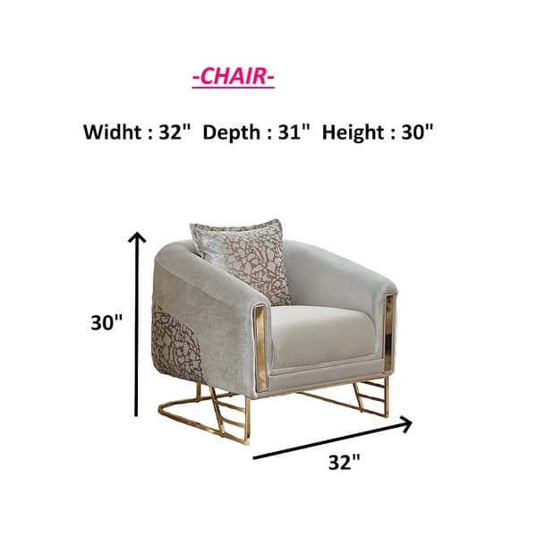 dimension image slide 2 of 4, Renillo Upholstered Velvet Accent Chair