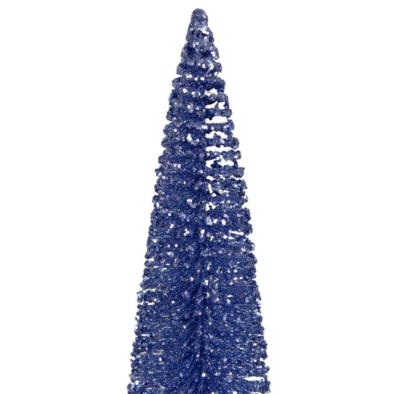 Glitter Sisal Christmas Tree Decoration - 12" - Blue