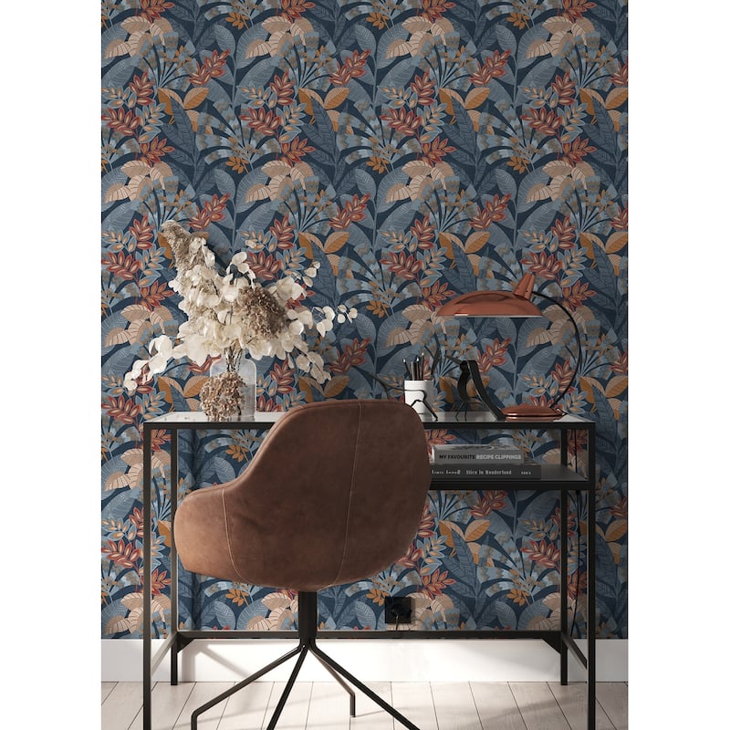 Yara Blue Peel and Stick Wallpaper