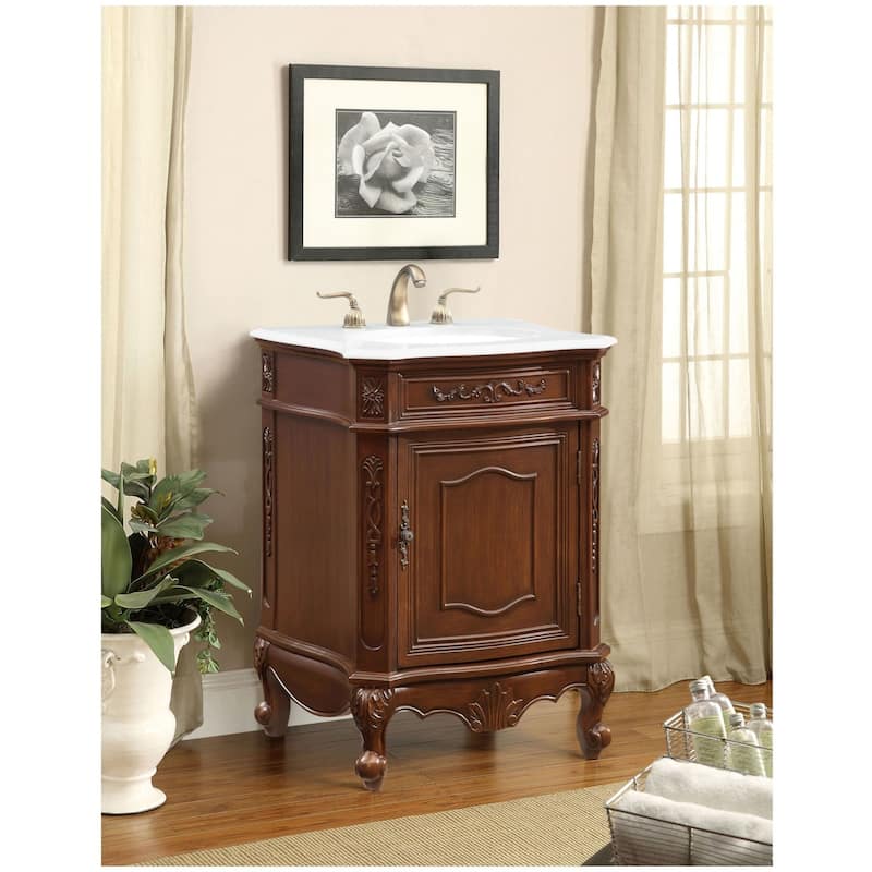 Elegant Lighting VF-1031-VW Berkshire 24" Free Standing Single Basin