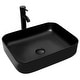 Ceramic Vessel Sink Above Counter Matte Black Countertop Bowl Sink - 20 ...