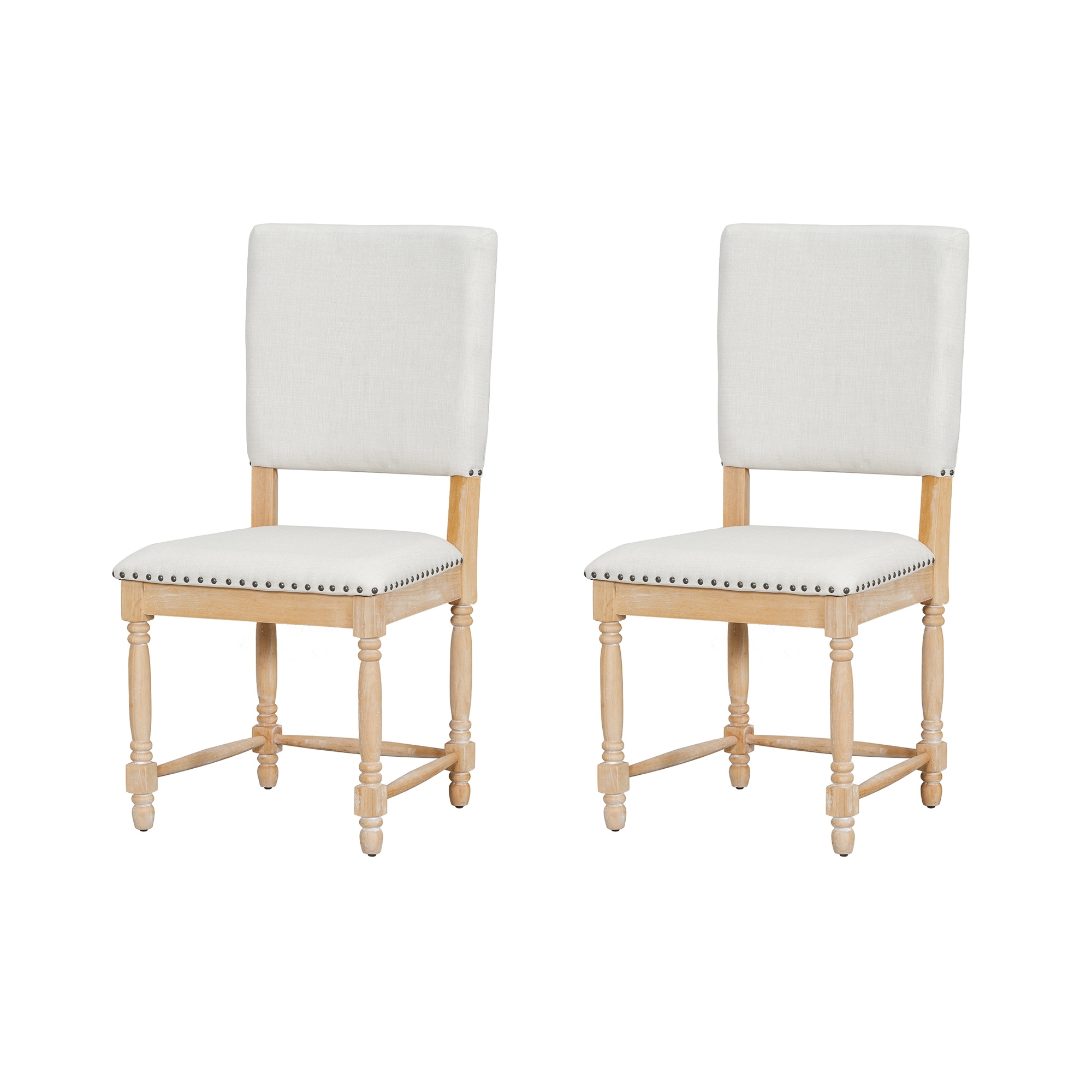 Modern 2-Piece Upholstered Dining Chairs with Padded Backs Kitchen Dining Chair for Dining Room