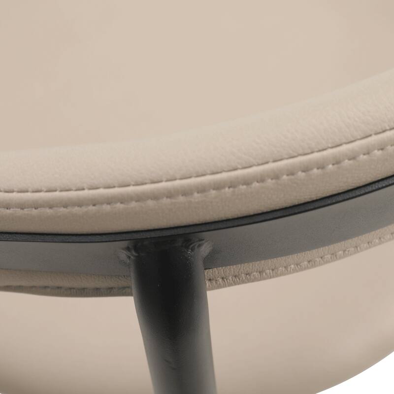 Lume Modern Dining Chairs Polyester Fabric Seat with Steel Legs by LeisureMod