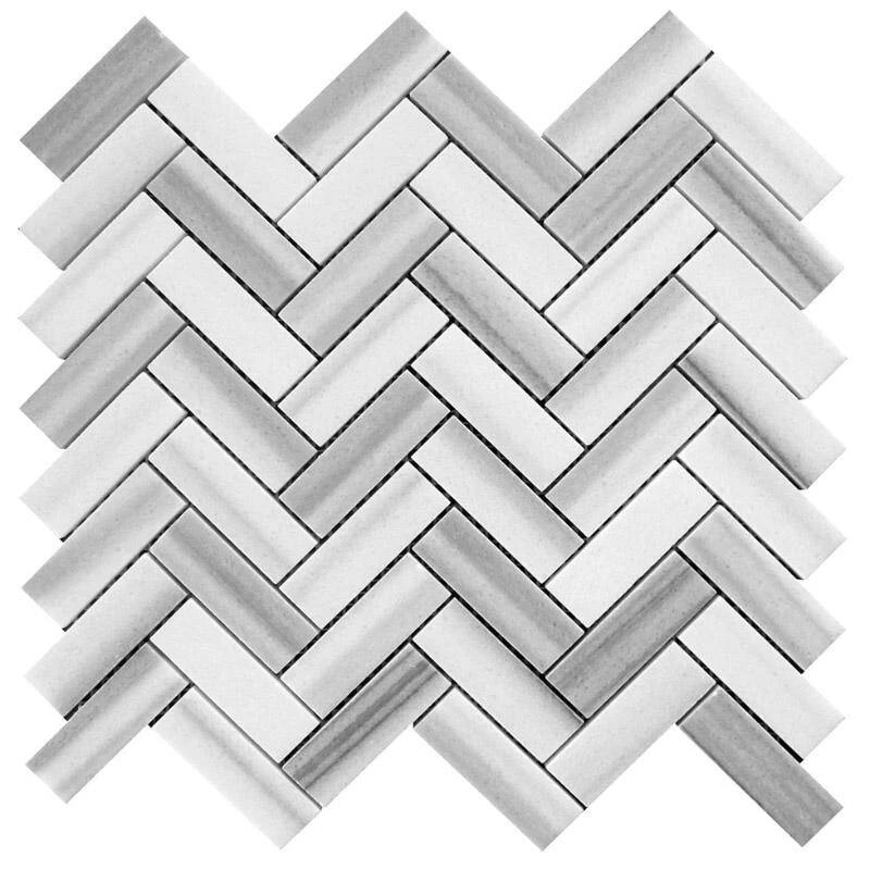 Apollo tile 12 x 12 Zebra Polished Gray Equator Marble Tile (5.29 sq ft/case) - 5 Pack