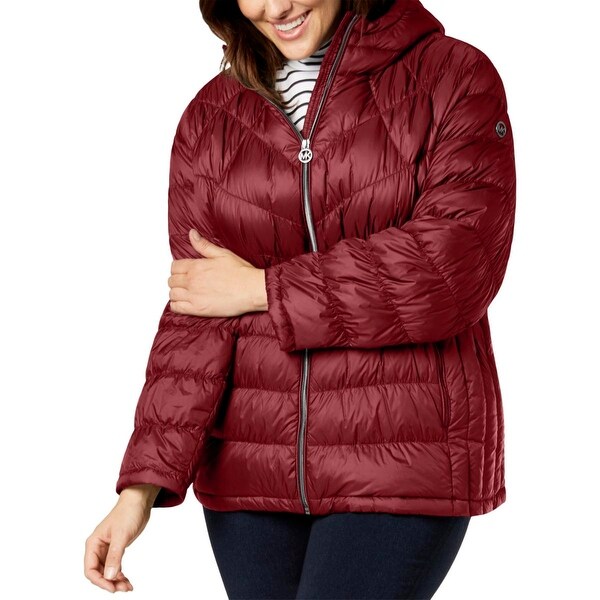 michael kors plus size packable puffer coat