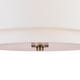 preview thumbnail 12 of 15, Burnaby Mid-Century Modern Ceiling Mount Light White Linen Drum Shade