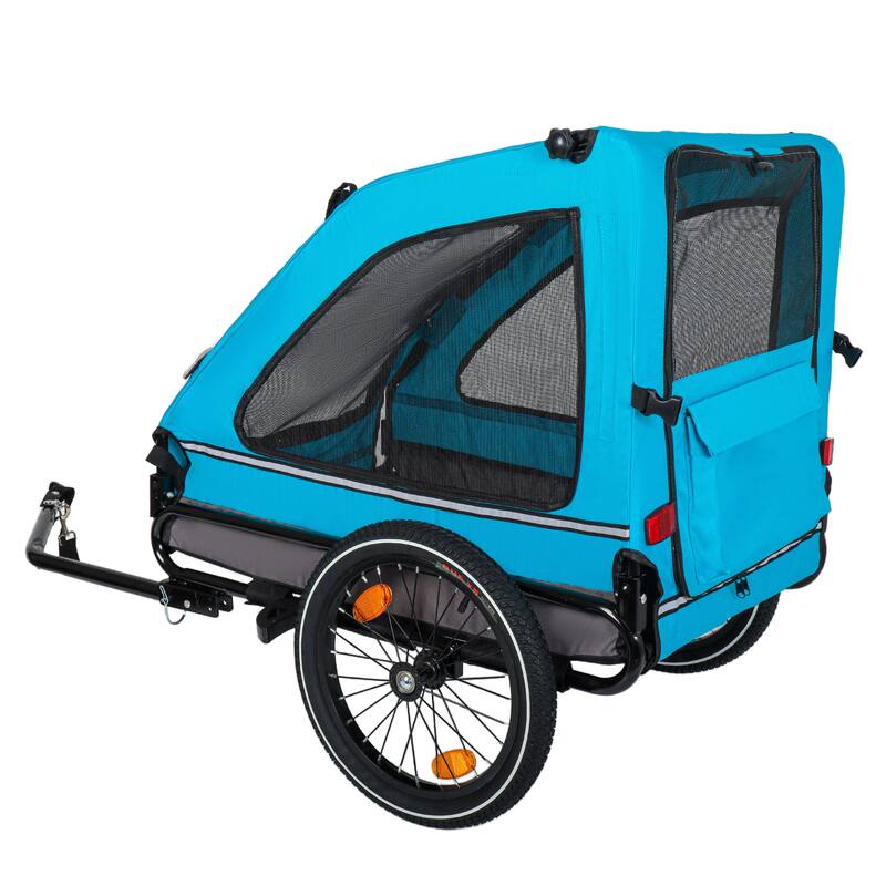 Pet Bike Trailer Dog Cart for Bicycle,Suitable for Small and Medium Pets, Easy Folding Cart Frame, Non-Slip Floor