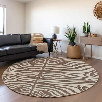 Premium Washable Super Soft Zebra Print Mayfield Rug
