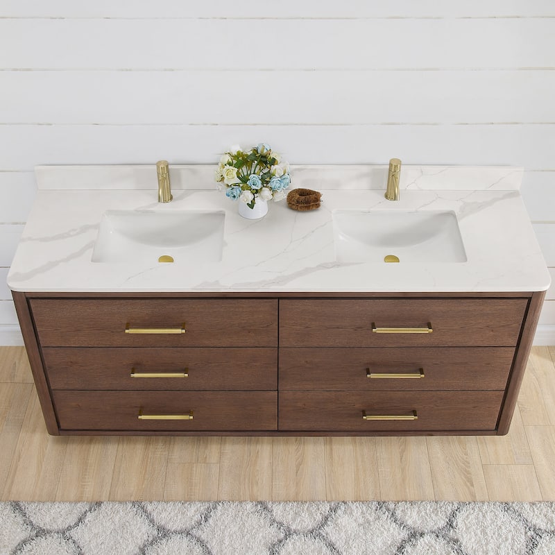 Miseno MV-NM-706572 Porto 72" Free Standing Double Basin Vanity Set