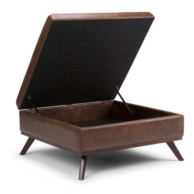 Square Coffee Table Storage Ottoman