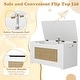 preview thumbnail 3 of 4, 31.5" Rattan Toy Storage Box Toy Cabinet w/ Flip Top Lid &Safety Hinge