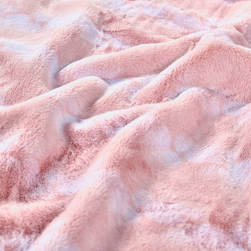 Ballys 3-piece Floral FauxFur Throw Blanket and Pillow Cover Set