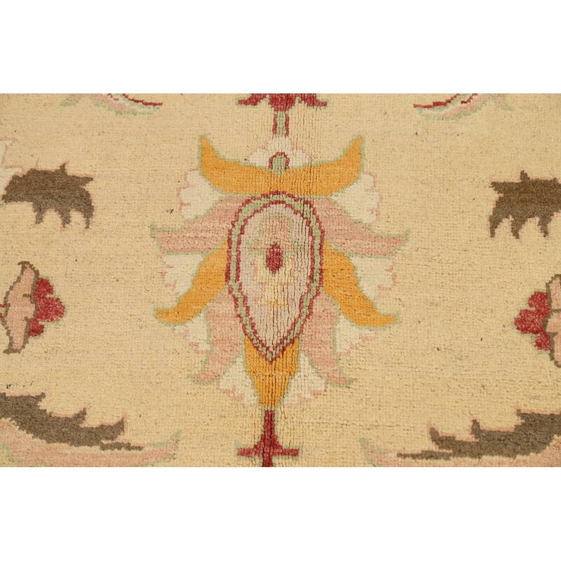 Floral Traditional Chobi Oriental Area Rug Hand-knotted Wool Carpet - 6'8" x 9'4"