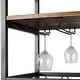 preview thumbnail 27 of 39, Myra Rustic Serving Cart with Wine Inserts and Removable Tray Top by iNSPIRE Q Classic