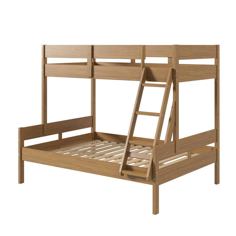 Low Board Twin over Full Urban Oak Panel Bunkbed