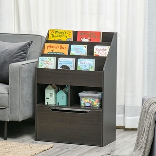 Multi-Shelf Kids Bookcase with Storage Drawer