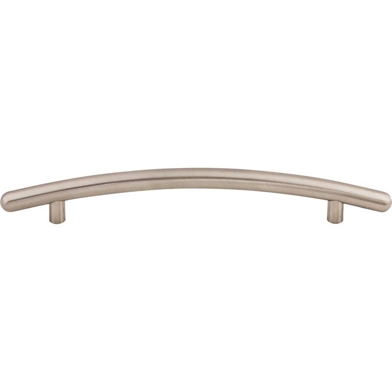 Top Knobs Curved 6-5/16 Inch Center to Center Bar Cabinet Pull from - Brushed Satin Nickel