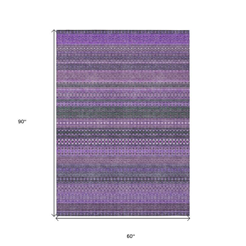 Lamo Stripe Weather Resistant Timeless Fusion Outdoor Rug