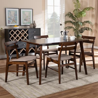 Eleri Mid-Century Modern Transitional 5-Piece Dining Set