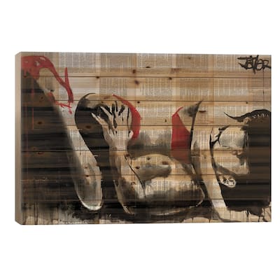 Lust In Red Print On Wood by Loui Jover - Multi-Color