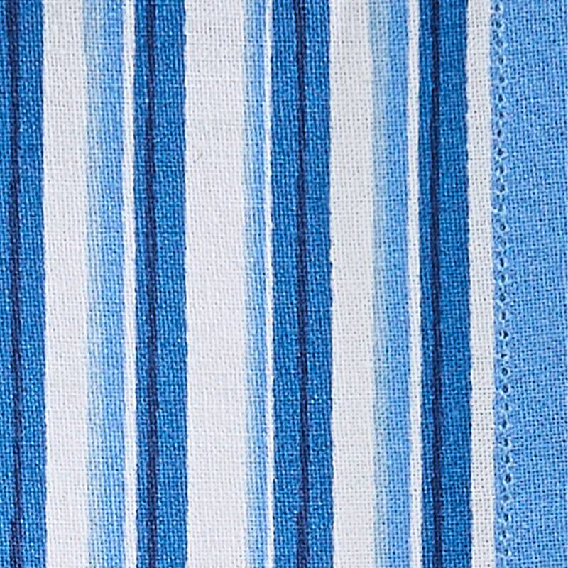Patricia Heaton Home Blue Geo Printed Stripe Napkin Set of 4 - 18 x 18 x 0.1