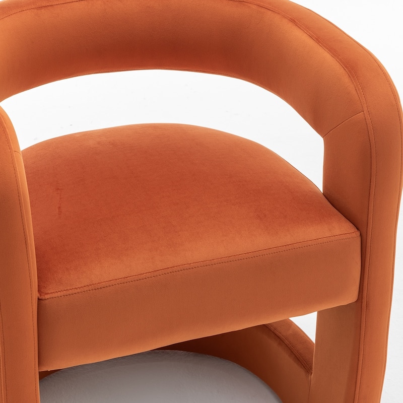 SEYNAR Modern Velvet E-Shaped Open Back Dining chair Set of 4