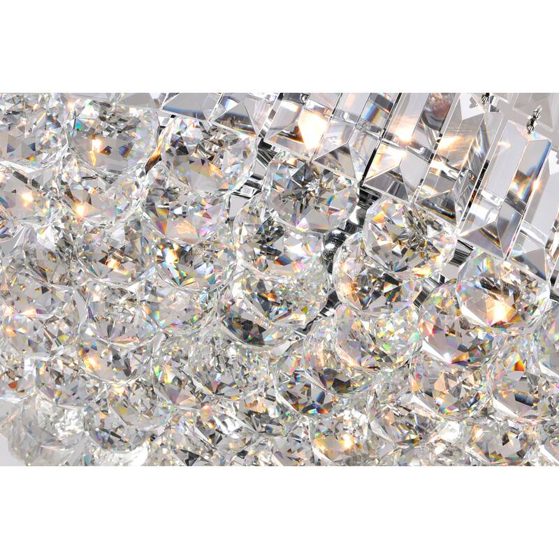 Colosseum 8 Light 20in Chrome Down Chandelier with Crystals