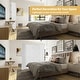 preview thumbnail 11 of 22, 4 Panel Pegboard Display Room Divider 5.6 FT Wooden Foldable Privacy Screen, Wood Room Divider