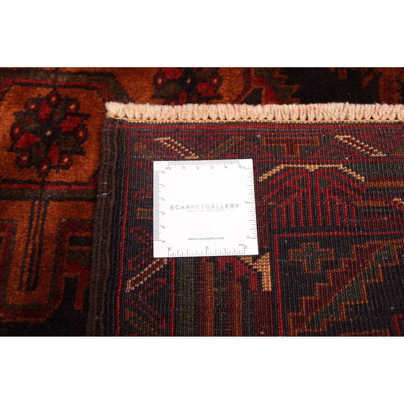 ECARPETGALLERY Hand-knotted Teimani Black, Copper Wool Rug - 4'2 x 7'2