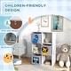 preview thumbnail 5 of 4, Kids Storage Cabinet with Cartoon Design and Anti-Tipping Safety Features - 24.25" W x 11.75" D x 36" H