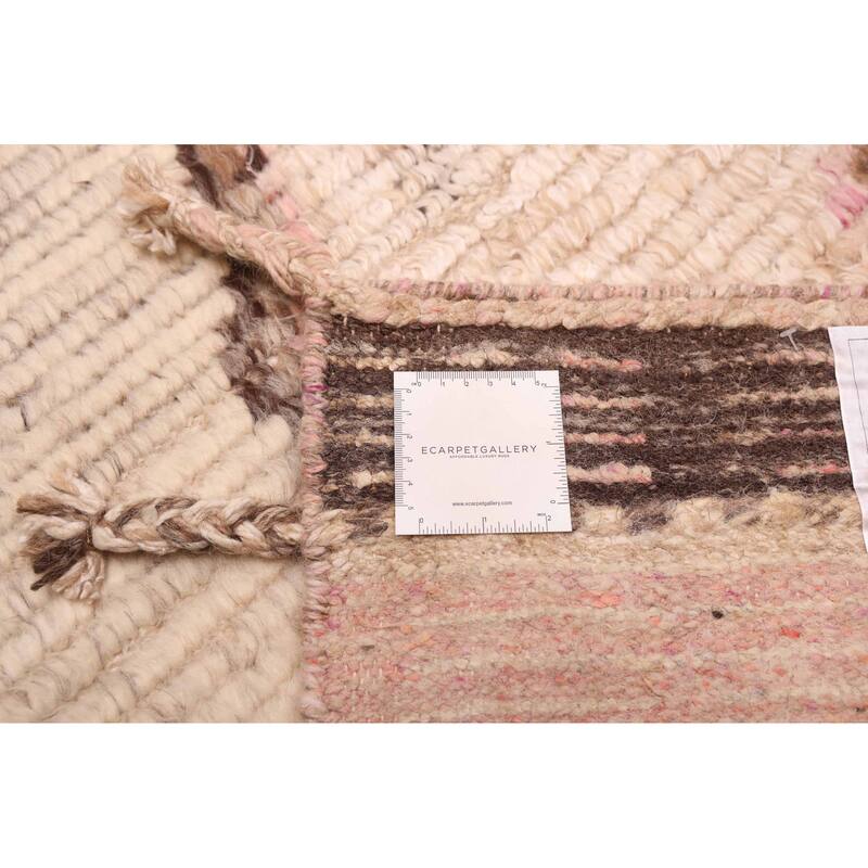 ECARPETGALLERY Hand-knotted Tangier Cream Wool Rug - 6'7 x 9'9