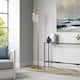Option Brass with Seeded Glass Shade