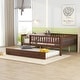 preview thumbnail 2 of 70, Wood Daybed with Trundle and Fence Guardrails