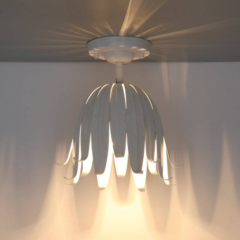 Acroma 1-Light Steel Dimmable Semi Flush Mount - N/A