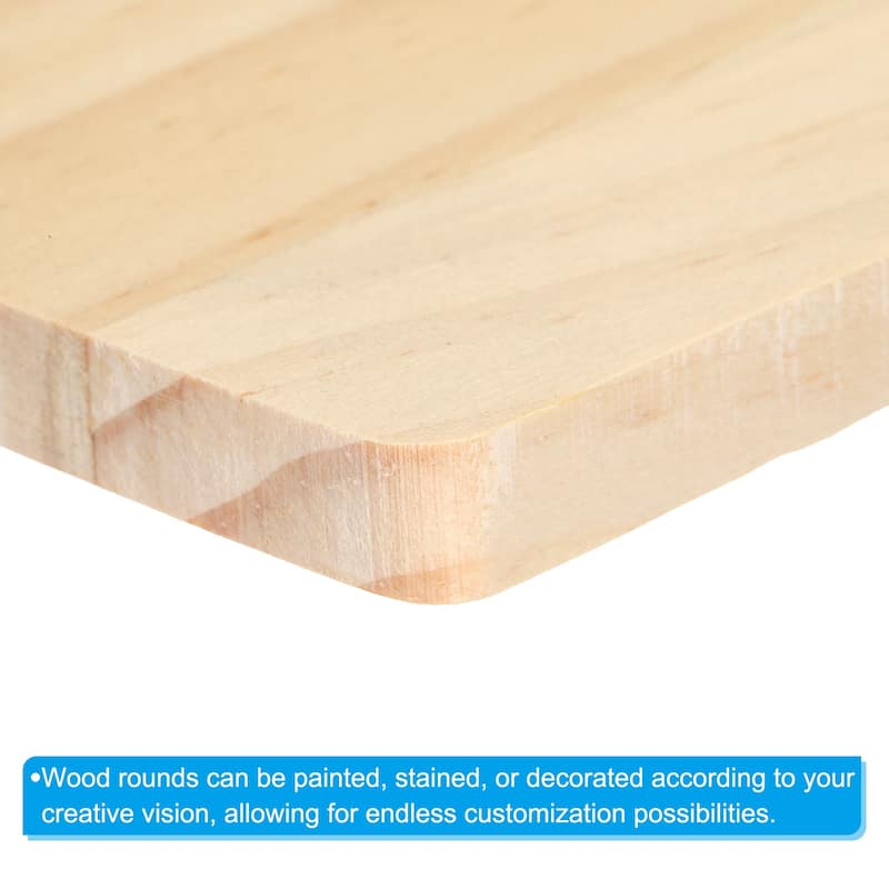 102x102mm Unfinished Wooden Coasters, Square Wood Coasters - Wood Color