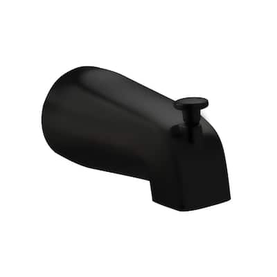 Tub Spout with Diverter Slip Fit Connection Matte Black