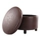 preview thumbnail 26 of 35, WOVENBYRD Large Round Storage Ottoman, Lift Off Lid
