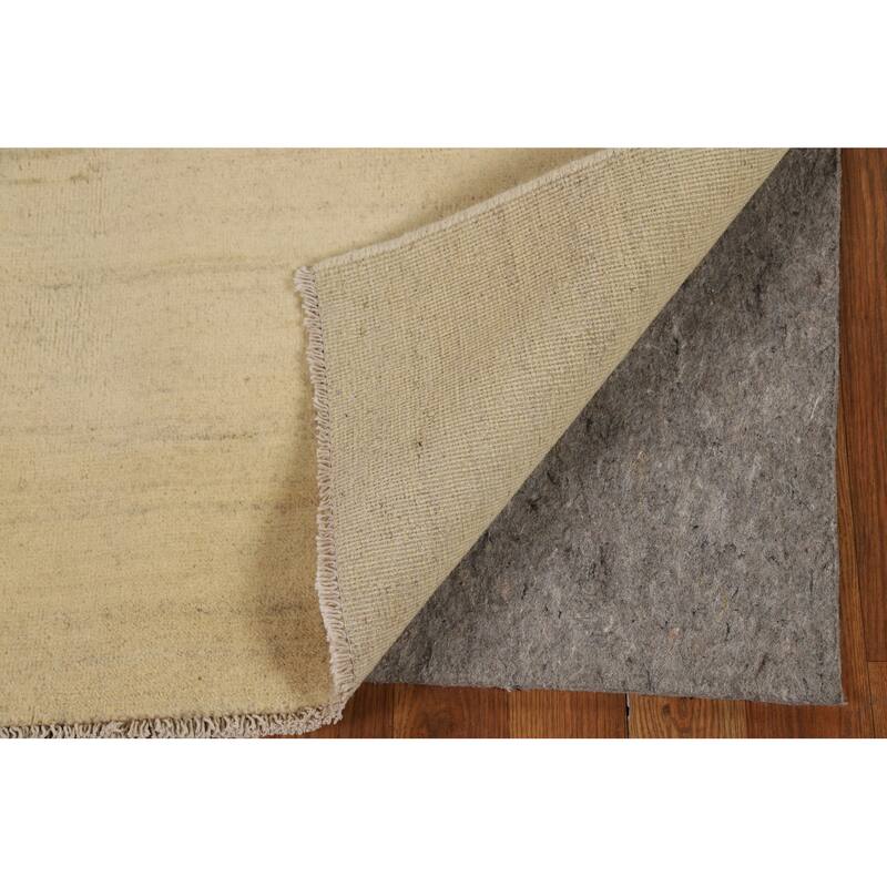 Gabbeh Modern Rug Hand-Knotted Solid Contemporary Wool Carpet - 3'11"x 5'10"