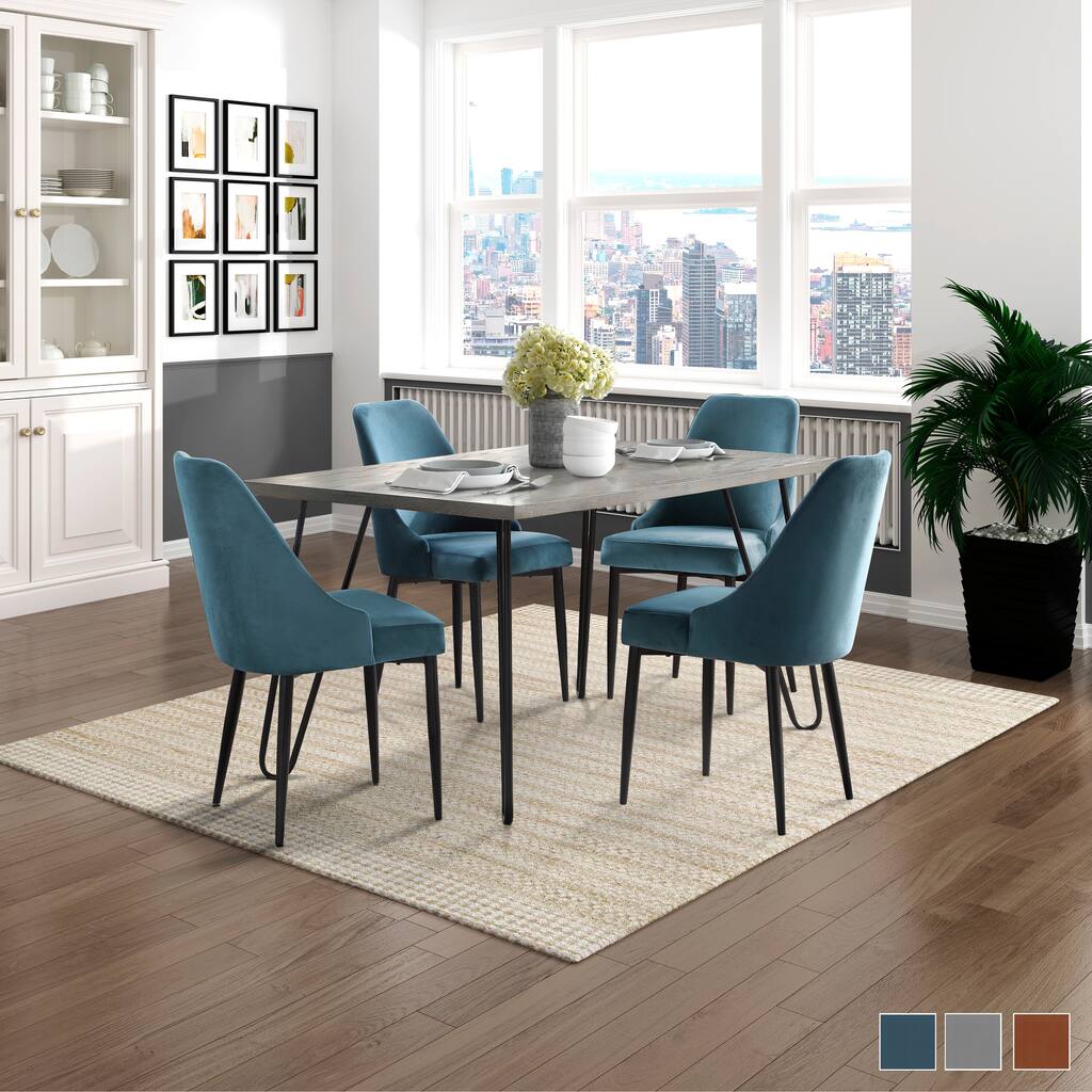 Rosalie Modern Wood 5-Piece Dining Set