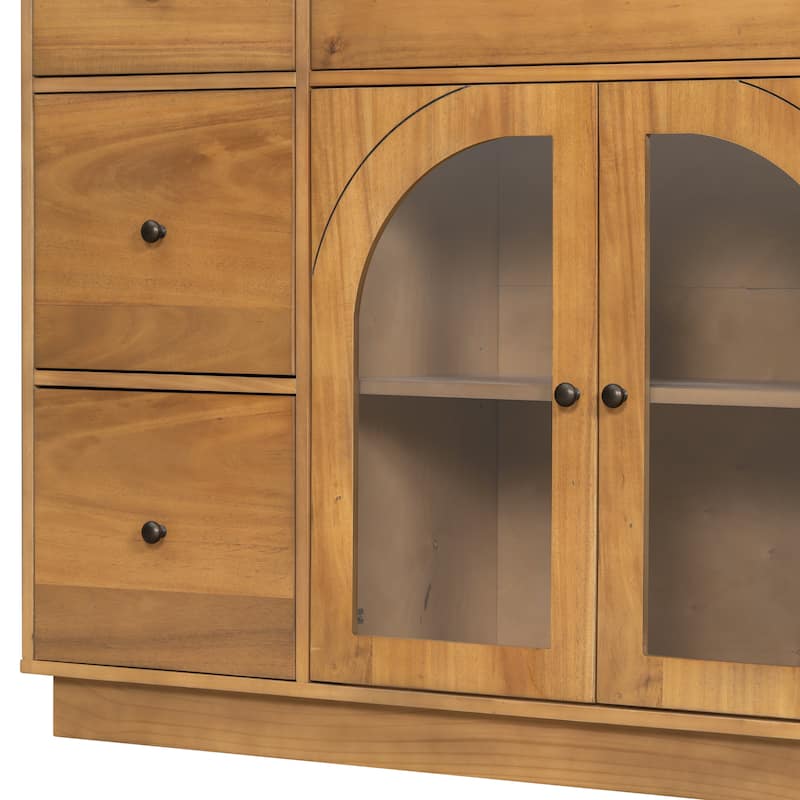 Christopher Knight Home - Arlo Cabinet with Storage for Living and Dining Room Entrance, Large Size with 2 Doors and 7 Drawers