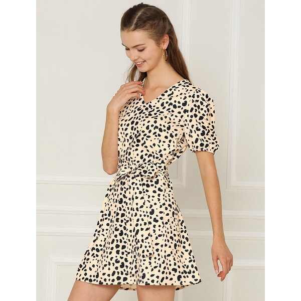 leopard a line dress