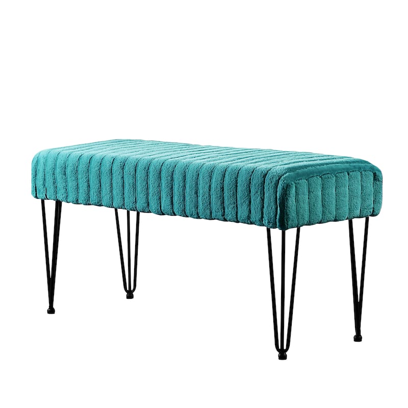 Serenta SuperMink Fauxfur Ottoman Bench