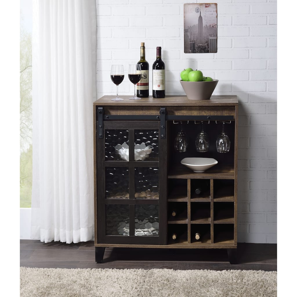 Charming Rustic Industrial Wine Cabinet for Stylish Dining Rooms