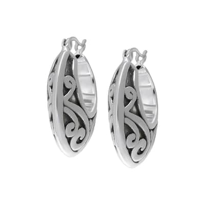 Victoria Townsend .925 Sterling Silver Vintage Hoop Earrings