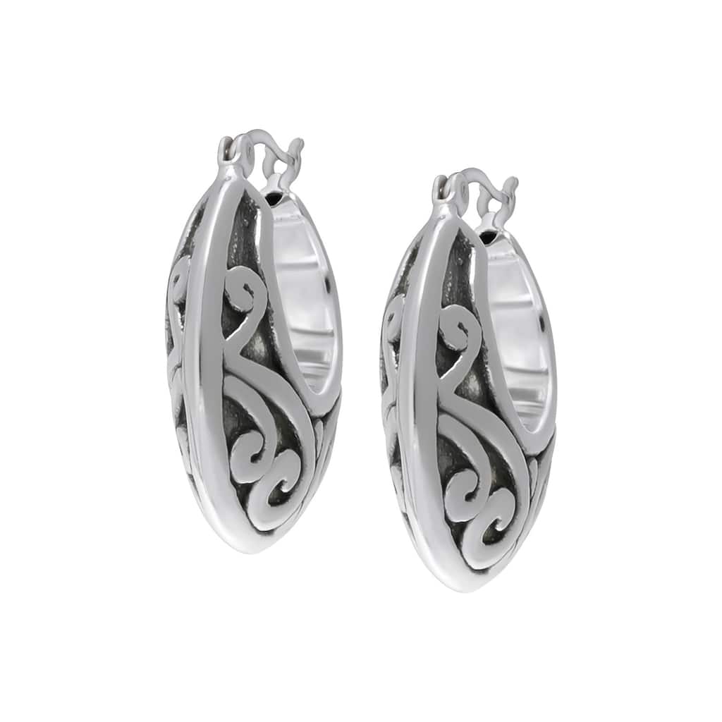 Victoria Townsend .925 Sterling Silver Vintage Hoop Earrings