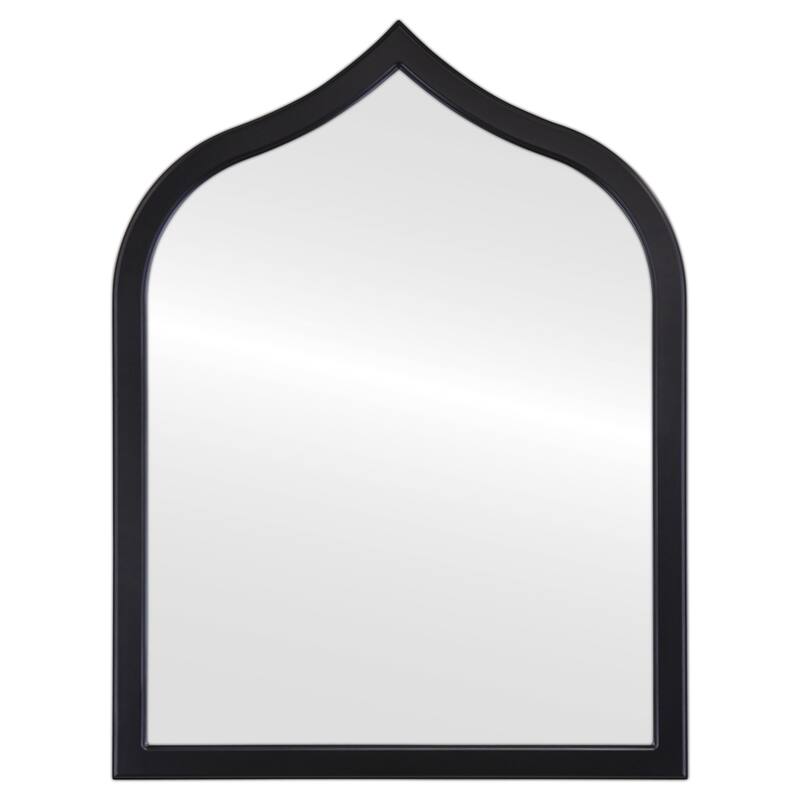 Mifflin Framed Vanity Mirror - Teardrop Cathedral - 24.4x32.4 - Black